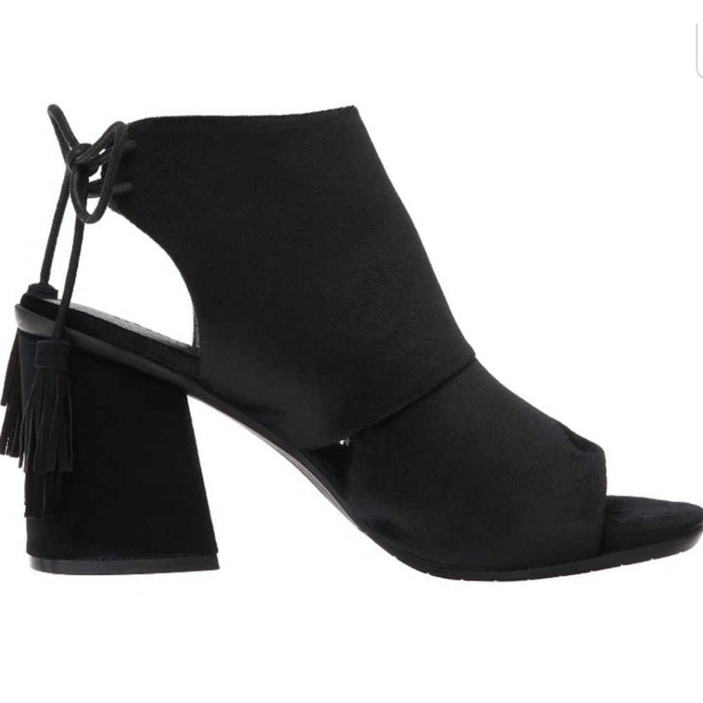 Kenneth Cole Velvet Tassel Peep Toe Bootie